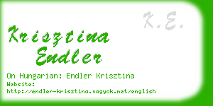 krisztina endler business card
